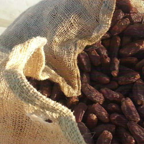 front view xurma brown tasty along with different nuts on the dark background